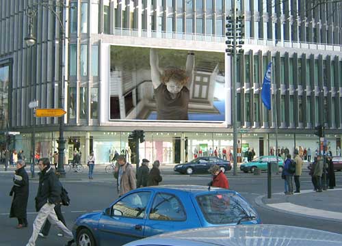 LED display Berlin - Dion Sanderson: On the Upside Down